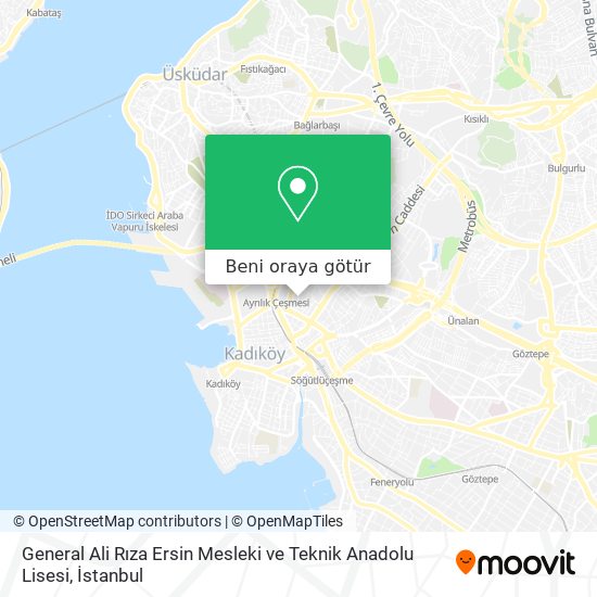 General Ali Rıza Ersin Mesleki ve Teknik Anadolu Lisesi harita
