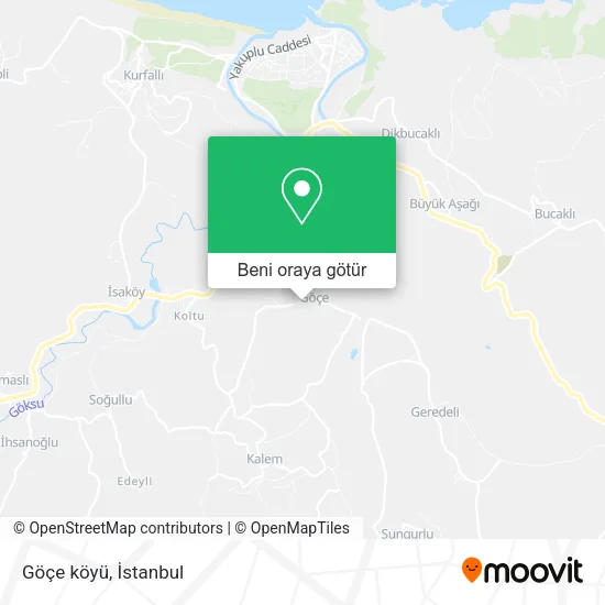 Göçe köyü harita