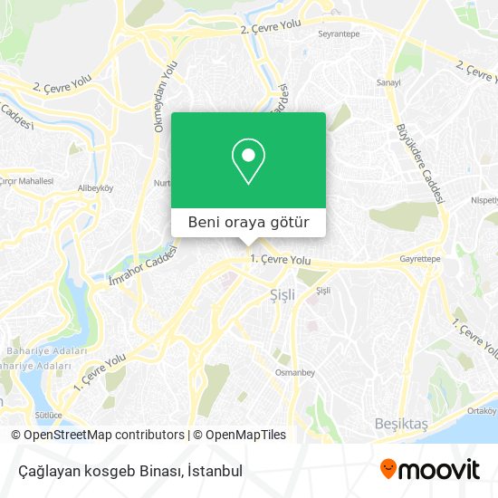 Çağlayan kosgeb Binası harita