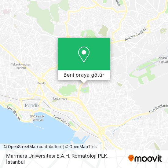Marmara Universitesi E.A.H. Romatoloji  PLK. harita