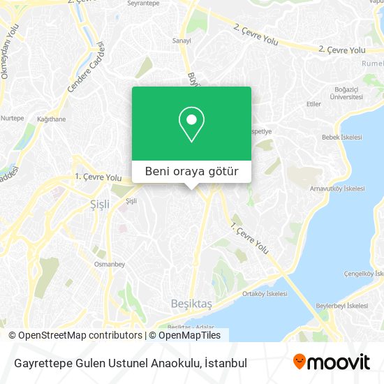 Gayrettepe Gulen Ustunel Anaokulu harita