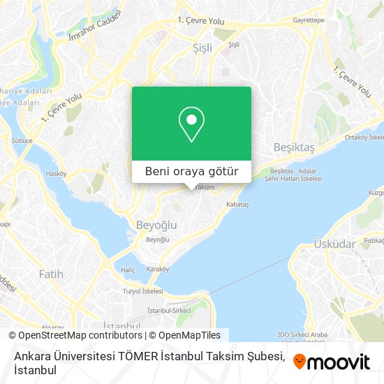 Ankara Üniversitesi TÖMER İstanbul Taksim Şubesi harita