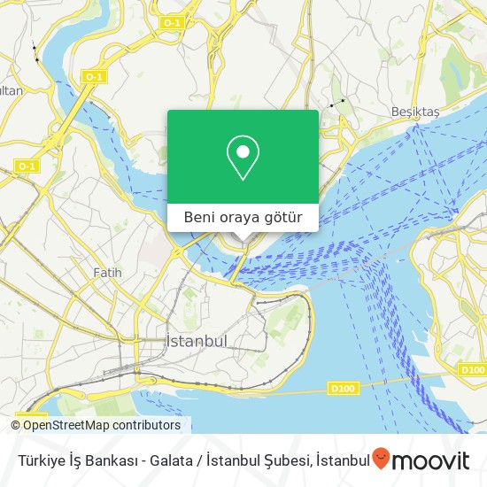 Türkiye İş Bankası - Galata / İstanbul Şubesi harita