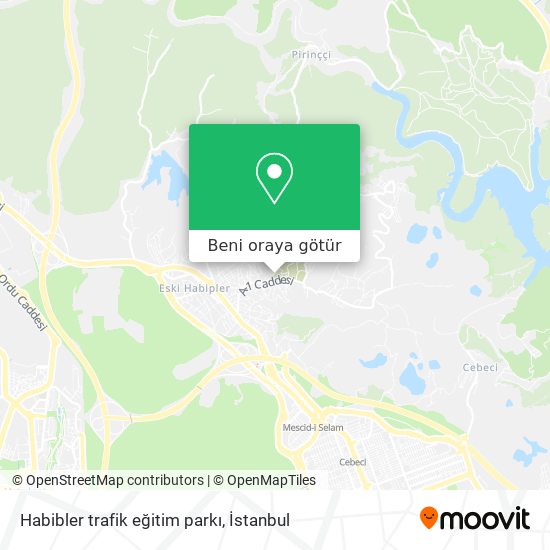 Habibler trafik eğitim parkı harita