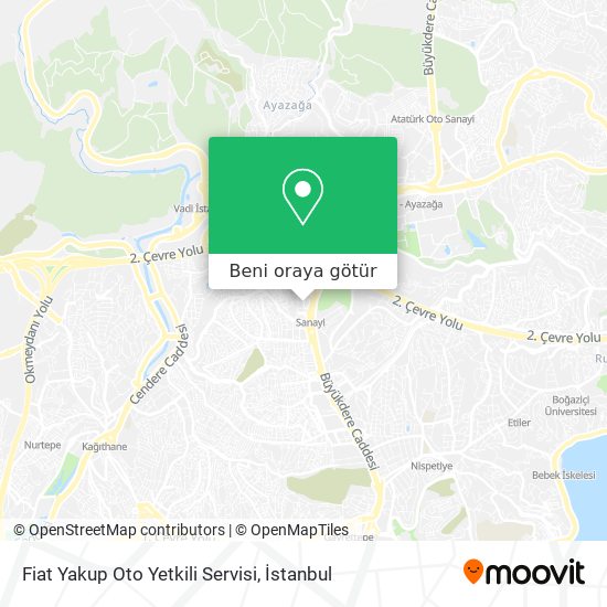 Fiat Yakup Oto Yetkili Servisi harita