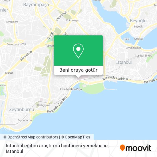 Istanbul eğitim araştırma hastanesi yemekhane harita