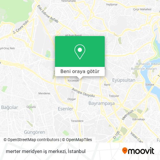 merter meridyen iş merkezi harita