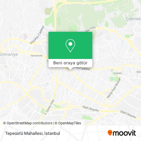 Tepeüstü Mahallesi harita