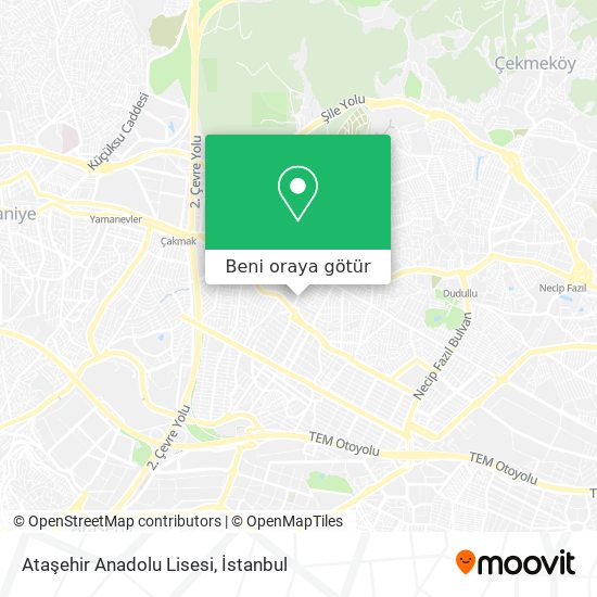 Ataşehir Anadolu Lisesi harita