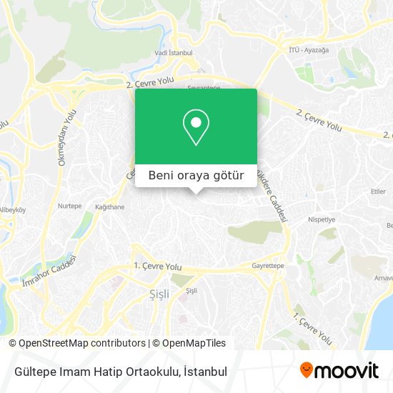 Gültepe Imam Hatip Ortaokulu harita