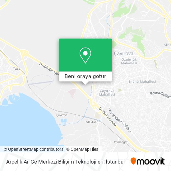 Arçelik Ar-Ge Merkezi Bilişim Teknolojileri harita