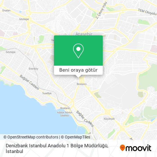 Denizbank Istanbul Anadolu 1 Bölge Müdürlüğü harita