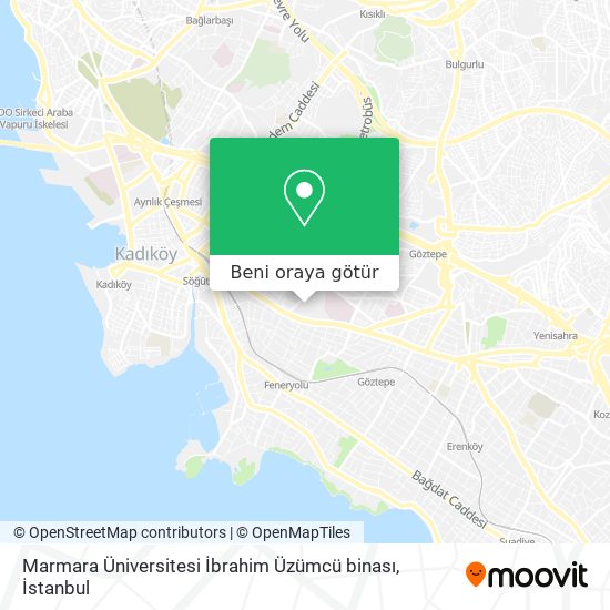 Marmara Üniversitesi İbrahim Üzümcü binası harita