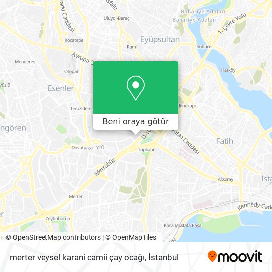 merter veysel karani camii çay ocağı harita