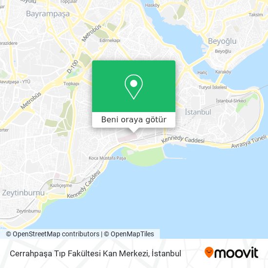 Cerrahpaşa Tıp Fakültesi Kan Merkezi harita