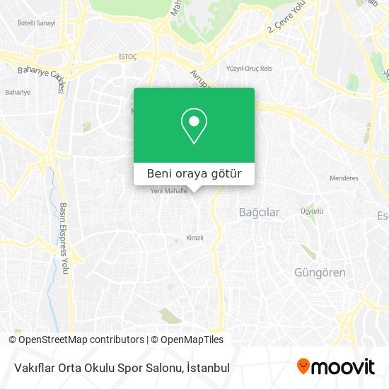 Vakıflar Orta Okulu Spor Salonu harita