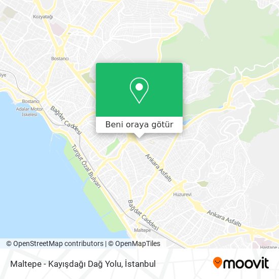 Maltepe - Kayışdağı Dağ Yolu harita