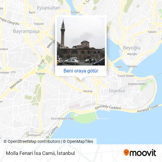 Molla Fenari İsa Camii harita
