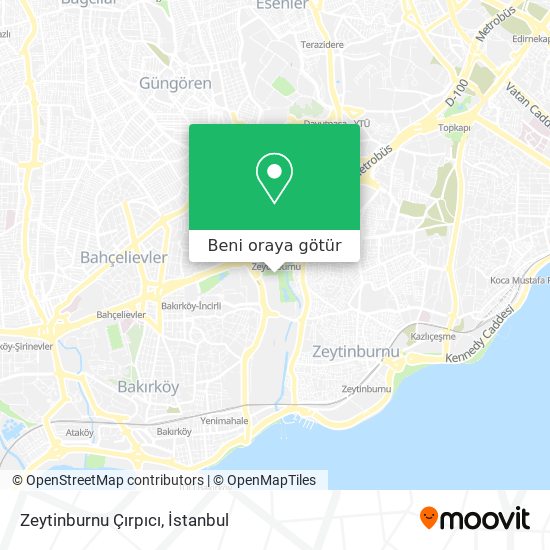 Zeytinburnu Çırpıcı harita