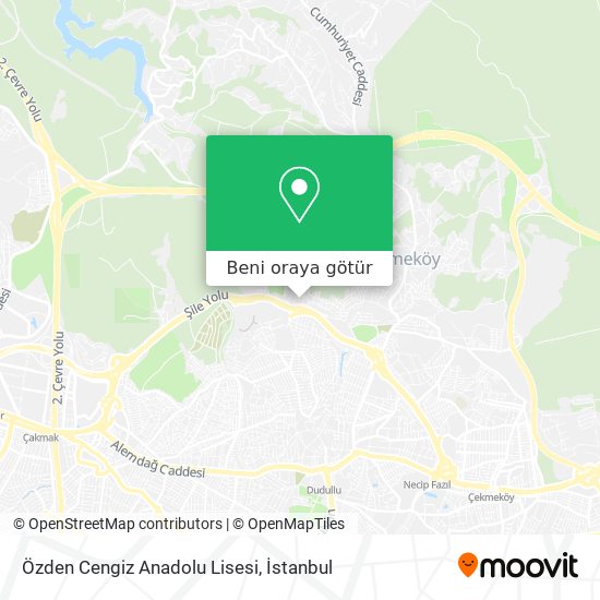 Özden Cengiz Anadolu Lisesi harita