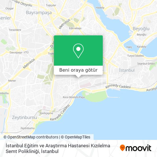 İstanbul Eğitim ve Araştırma Hastanesi Kızılelma Semt Polikliniği harita