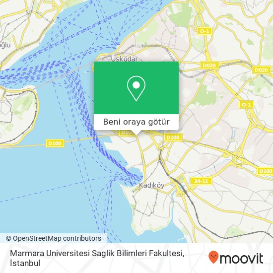 Marmara Universitesi Saglik Bilimleri Fakultesi harita