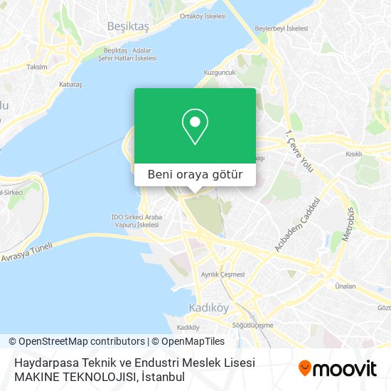 Haydarpasa Teknik ve Endustri Meslek Lisesi MAKINE TEKNOLOJISI harita