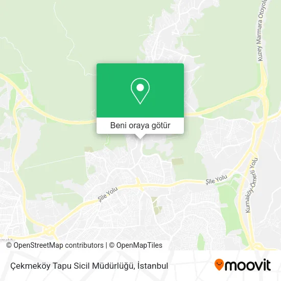 Çekmeköy Tapu Sicil Müdürlüğü harita
