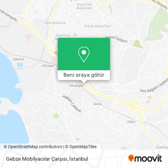 Gebze Mobilyacılar Çarşısı harita