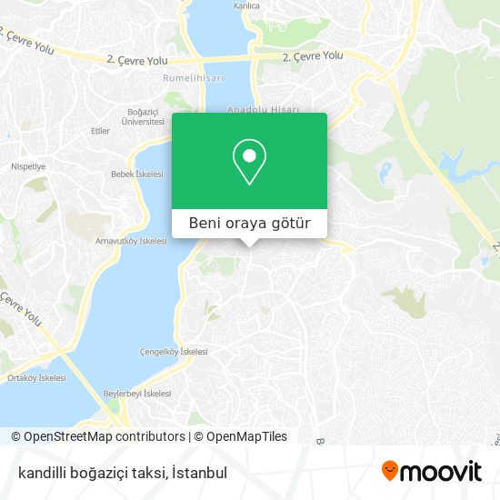 kandilli boğaziçi taksi harita