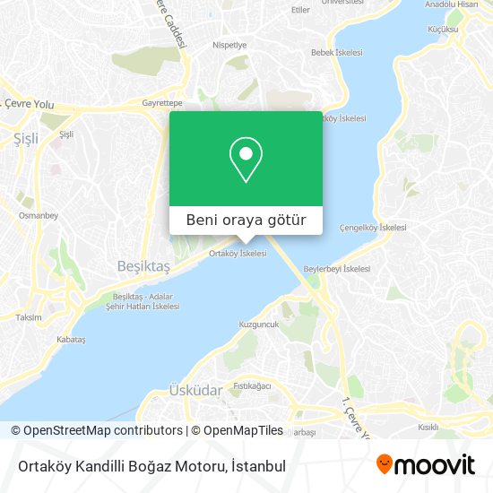 Ortaköy Kandilli Boğaz Motoru harita