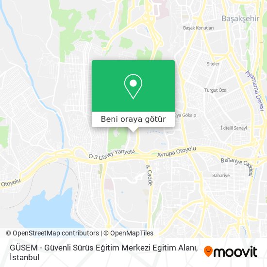 GÜSEM - Güvenli Sürüs Eğitim Merkezi Egitim Alanı harita