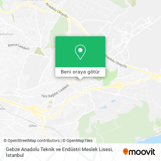 Gebze Anadolu Teknik ve Endüstri Meslek Lisesi harita