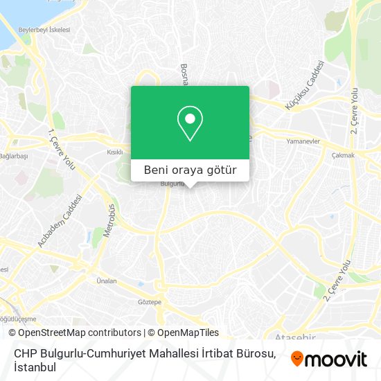 CHP Bulgurlu-Cumhuriyet Mahallesi İrtibat Bürosu harita