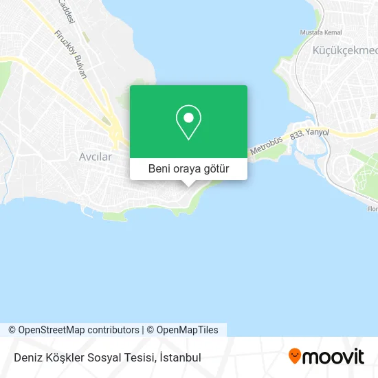 Deniz Köşkler Sosyal Tesisi harita