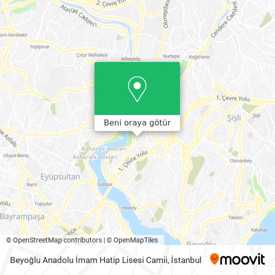 Beyoğlu Anadolu İmam Hatip Lisesi Camii harita