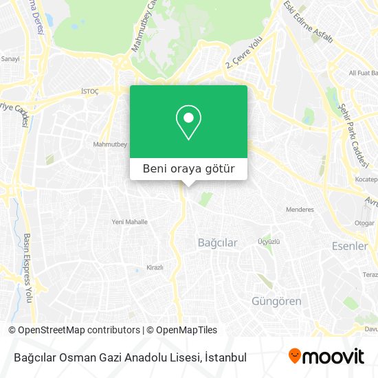 Bağcılar Osman Gazi Anadolu Lisesi harita
