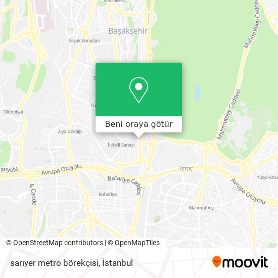 sarıyer metro börekçisi harita
