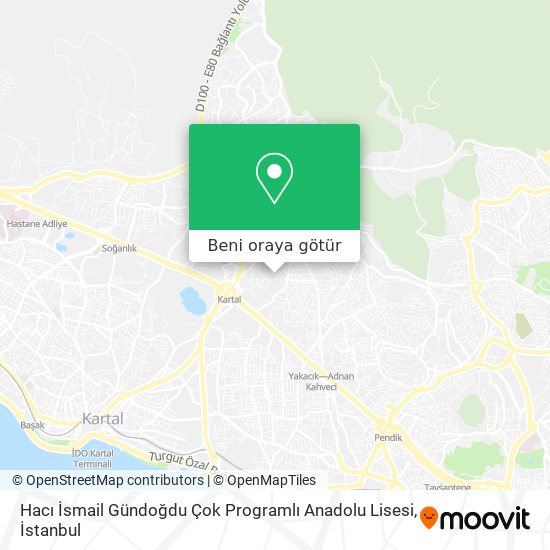 Hacı İsmail Gündoğdu Çok Programlı Anadolu Lisesi harita