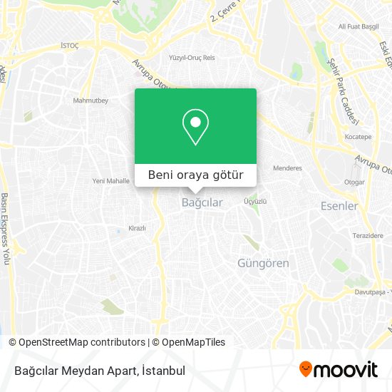 Bağcılar Meydan Apart harita