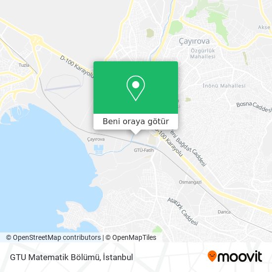 GTU Matematik Bölümü harita