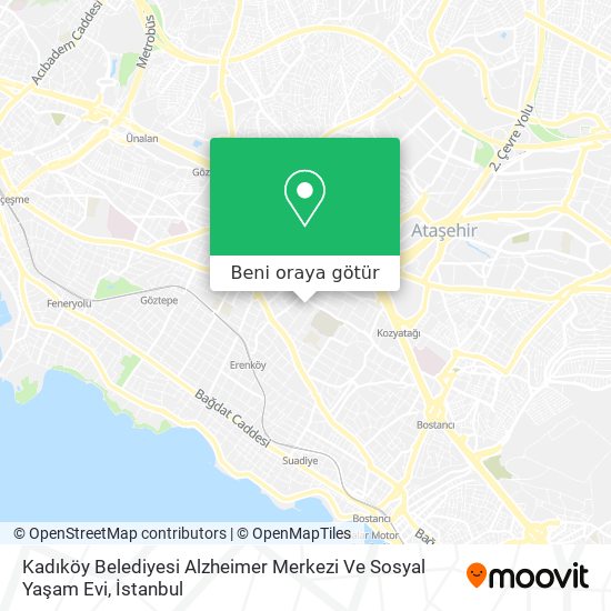 Kadıköy Belediyesi Alzheimer Merkezi Ve Sosyal Yaşam Evi harita