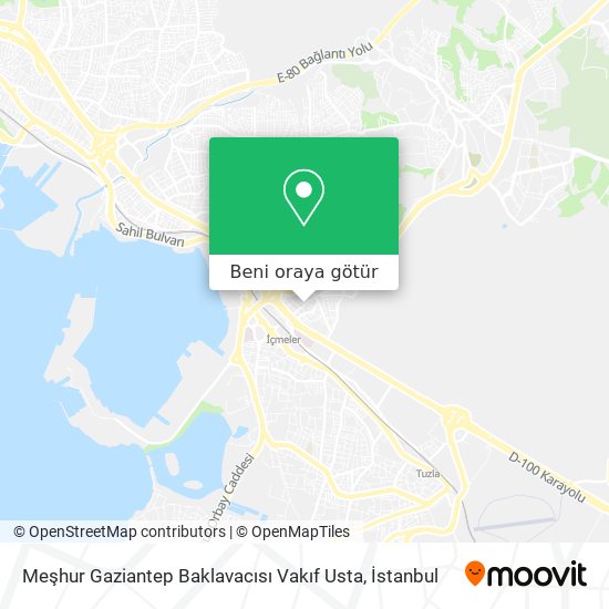 Meşhur Gaziantep Baklavacısı Vakıf Usta harita