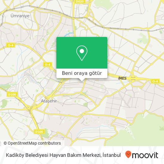 Kadiköy Belediyesi Hayvan Bakım Merkezi harita