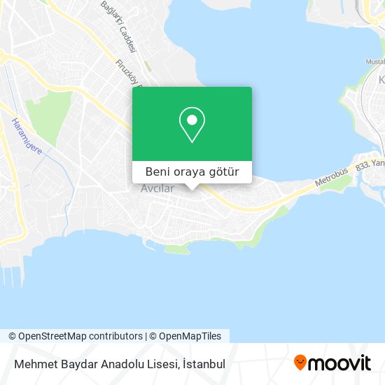 Mehmet Baydar Anadolu Lisesi harita