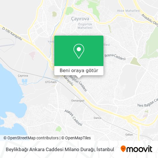 Beylikbağı Ankara Caddesi Milano Durağı harita