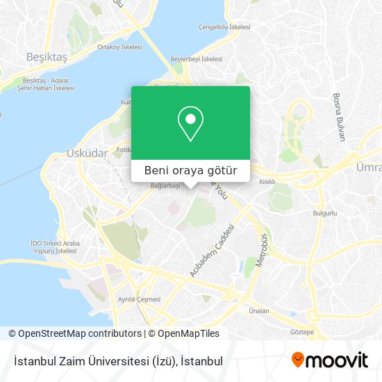 İstanbul Zaim Üniversitesi (İzü) harita