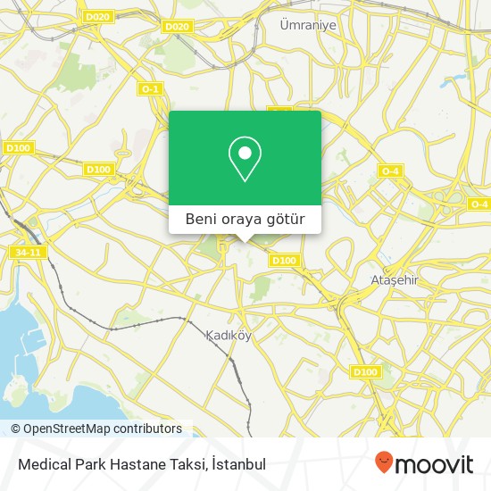 Medical Park Hastane Taksi harita