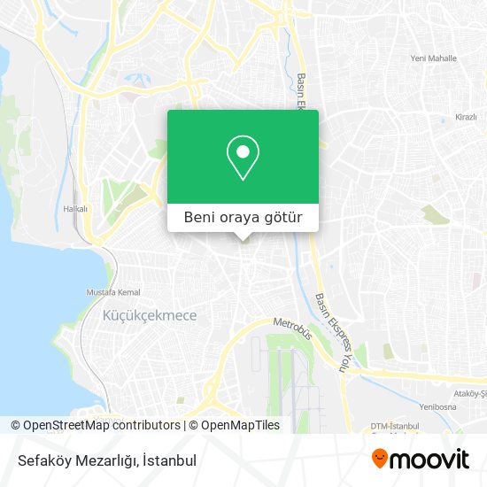 Sefaköy Mezarlığı harita
