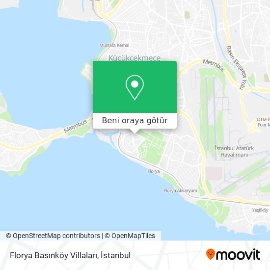 Florya Basınköy Villaları harita